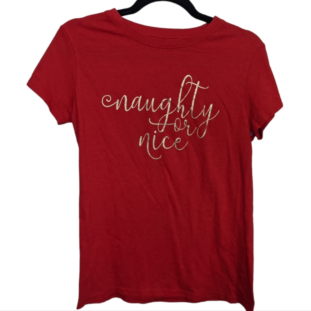 Chemistry "Naughty or Nice" Red Holiday Christmas Tee 🎄❤️ Size XL